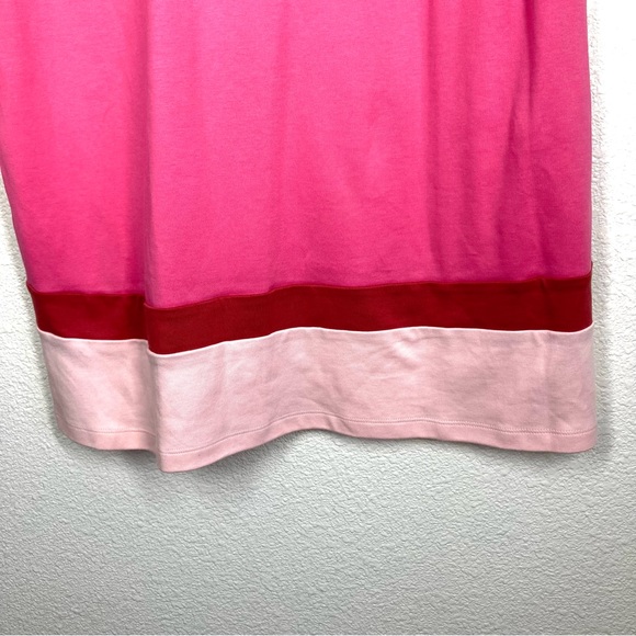 New York & Company Pink Red Dress Medium Sleeves Less Pull Over Cotton - Picture 7 of 15